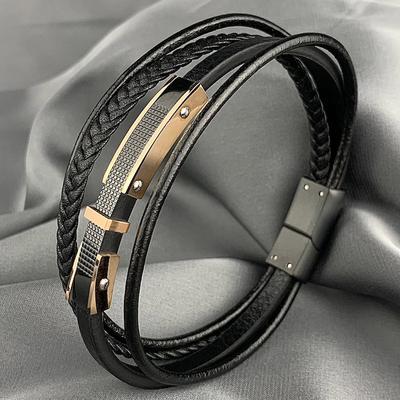 Кожаный браслет Metis Gold