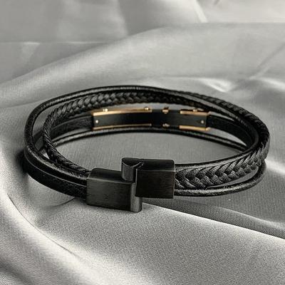 Кожаный браслет Metis Gold