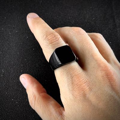 Стальное кольцо Simpler Black